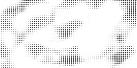 Wall Mural - Black and white halftone abstract pattern of black dots on a white background eps10.