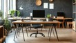 © Annda - office with multiple workstations for collaborative or solo work. Each desk is ergonomically designed, and the space is clean, functional, and well-lit.