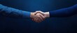 © Priya - Business handshake on blue