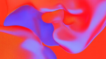 Wall Mural - Abstract blend of purple red and orange creates smooth folds