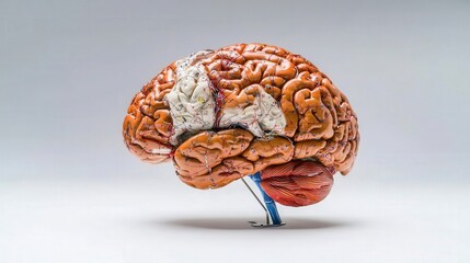 Aufkleber - Exploring brain anatomy insights into human cognition medical science digital art studio environment educational perspective