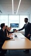 © Ambara_studio - Businesspeople finalize agreement shaking hands during meeting corporate conference