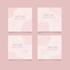 Wall Mural - set of abstract templates.vector design templates in simple modern style with copy space for text, g