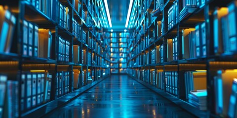 Poster - Navigate the digital landscape with secure document management systems for efficient data storage