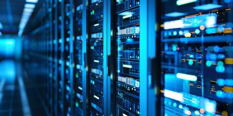 Fototapete - Unlock the potential of digital technology with advanced database solutions for efficient information management