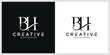 © klik_art - Initial BH or HB letter logo design vector