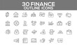 © Uzair - Finance Outline Icons – Banking, Investment & Economy Vector Set (Editable)