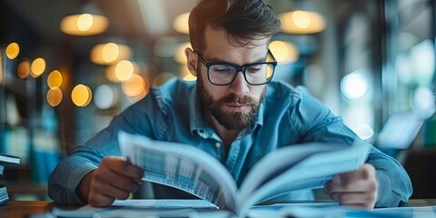 Aufkleber - An accountant managing financial records with digital technology