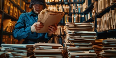 Aufkleber - An enterprise administrator indexing electronic documents