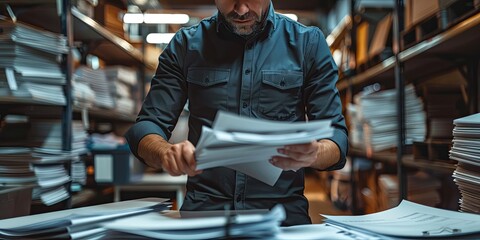 Aufkleber - An enterprise administrator managing business documents online