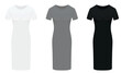 © marijaobradovic - White, grey and black  woman dress. vector illustration