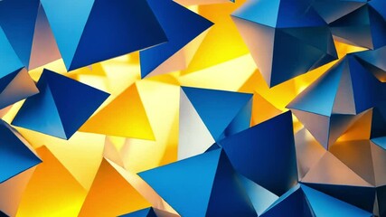 Wall Mural - this footage features stunning abstract visuals of geometric shapes illuminated by vibrant colors. i