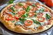 © Lindamar - Deliciously crispy margherita pizza topped with fresh ingredients for a perfect bite.