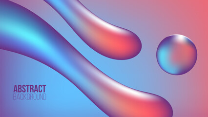 Leinwandbilder - Liquid shapes. Futuristic abstract background. Fluid dynamic 3d elements for creative graphic design. Vector illustration.