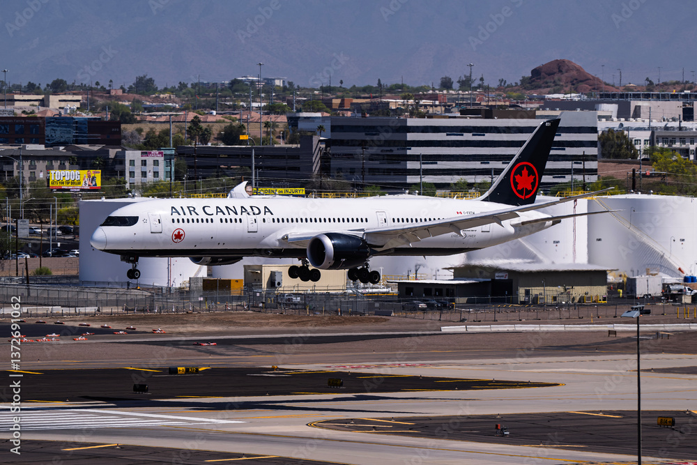 Sky Harbor Intl. Airport 3-29-2025 Phoenix AZ, USA.. Air Canada Boeing ...