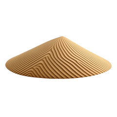 Poster - a perfectly symmetrical cone of sand with intricate, wavy patterns creates mesmerizing visual effect