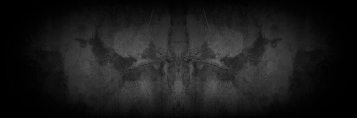 Aufkleber - Old wall texture smeared engine oil cement dark black gray  background abstract grey color design are light with white gradient background.