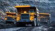 © Umianifaturosidah - Haul Trucks Driving on Dirt Road in Surface Coal Mine
