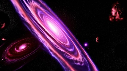 Wall Mural - Witness a breathtaking galaxy showcasing swirling arms of light and vivid colors. This stunning cosmic display captures the wonders of the universe, revealing the beauty of celestial formations