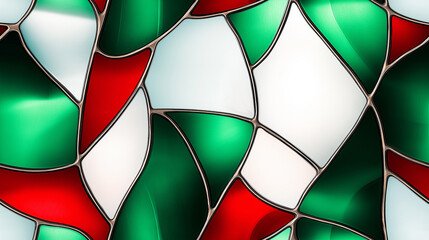 Poster - Christmas stained glass window texture forming festive holiday background