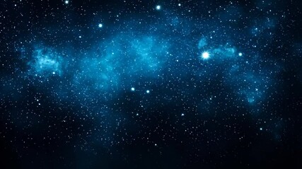 Wall Mural - abstract blue background, Witness a mesmerizing night sky showcasing countless stars shining brilliantly against a deep blue backdrop. Enjoy the tranquility of the cosmos