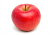 © Golden boy - fresh and vibrant red apple resting on white background, showcasing its smooth skin and natural shine, evokes sense of health and vitality