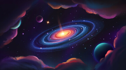 Wall Mural - abstract space background