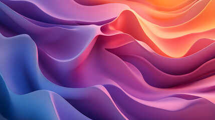 Organic 3D background with colorful gradient