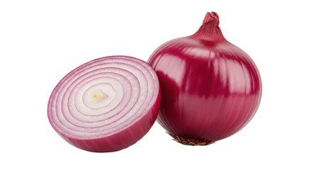 Isolated Sliced Red Onion