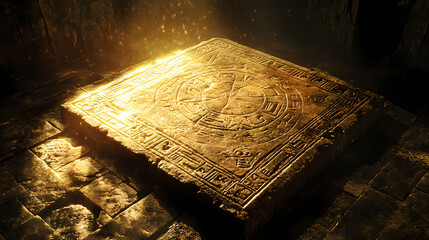 Wall Mural - mysterious ancient stone tablet