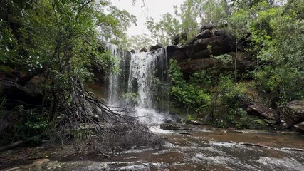 Canvas Print - beautiful view of national falls after rainy days, sydney, australia.
