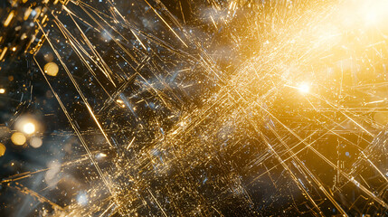 Wall Mural - captivating display of sparkles creating a magical atmosphere in a sci-fi environment with light-bas