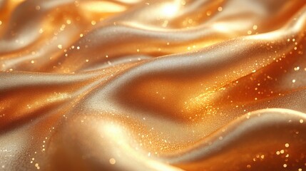 Wall Mural - abstract shiny rippled golden silk texture luxury background