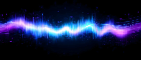 Canvas Print - abstract colorful sound wave illustration with vibrant hues, creating a mesmerizing visual effect on
