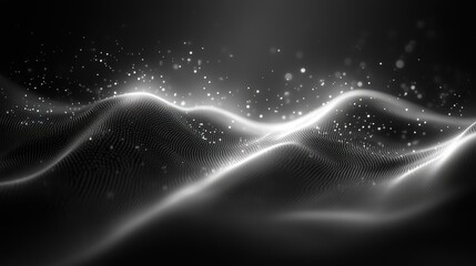 Wall Mural - dark grainy gradient gray abstract blurry pattern monochrome background