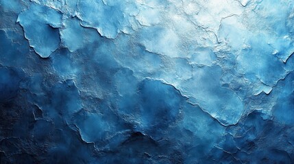 Wall Mural - grainy blue gradient plain abstract frosted glass texture monochrome background