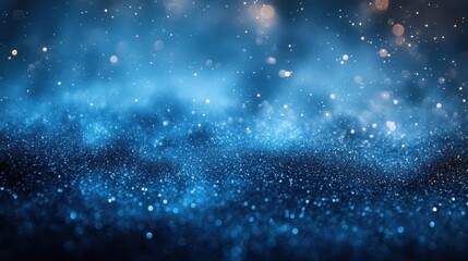 Wall Mural - grainy dark blue gradient abstract blurred plain background with noise