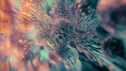 Wall Mural - vibrant and colorful abstract background featuring surreal dreamlike patterns and textures creating 