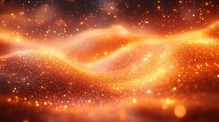 Wall Mural - orange small rounded stars shape divided curve background with blank space