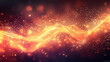 © INT888 - Abstract digital artwork featuring flowing orange and gold waves with sparkling particles, creating vibrant and dynamic atmosphere