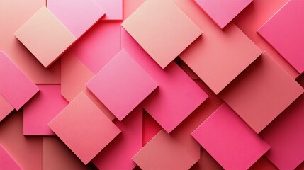 Wall Mural - pink square cards abstract background with blank space