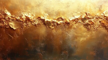 Wall Mural - textured antique gold leaf luxury golden foil chinese new year spring festival background