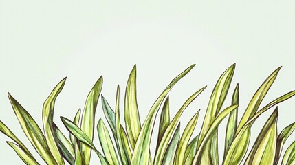 Wall Mural - vibrant green plant leaves with soft background for creative projects