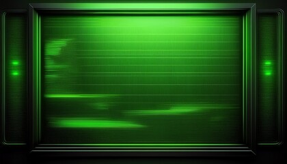 Wall Mural - Terminal screen with algorithm output lines, monochrome green-on-black display, framed with