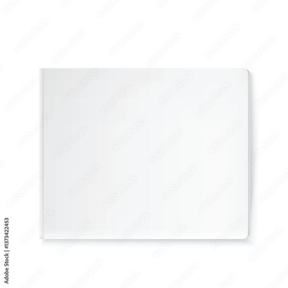 Blank Notebook with Soft Cover and Clean Pages. Vector