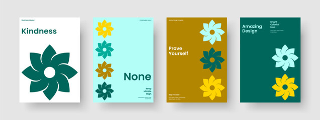 Wall Mural - abstract book cover template. geometric brochure layout. modern business presentation design. poster