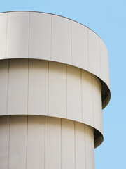 Fototapete - Metal curve facade Architecture details Modern building minimal design