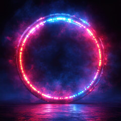 Wall Mural - abstract background with space elements and glowing light and the circle