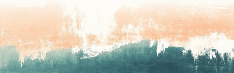 Poster - Minimalist pencil strokes create an abstract wash of colors blending harmonious textures and hues in a unique artwork