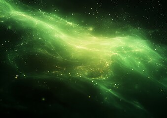 Wall Mural - nebulae in space, green hues